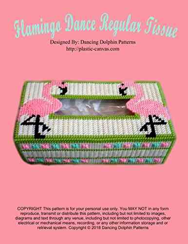 Flamingo Dance Regular Tissue Cover: Plastic Canvas Pattern