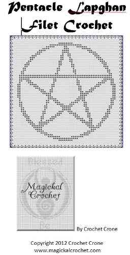 Pentacle Lapghan Filet Crochet Pattern