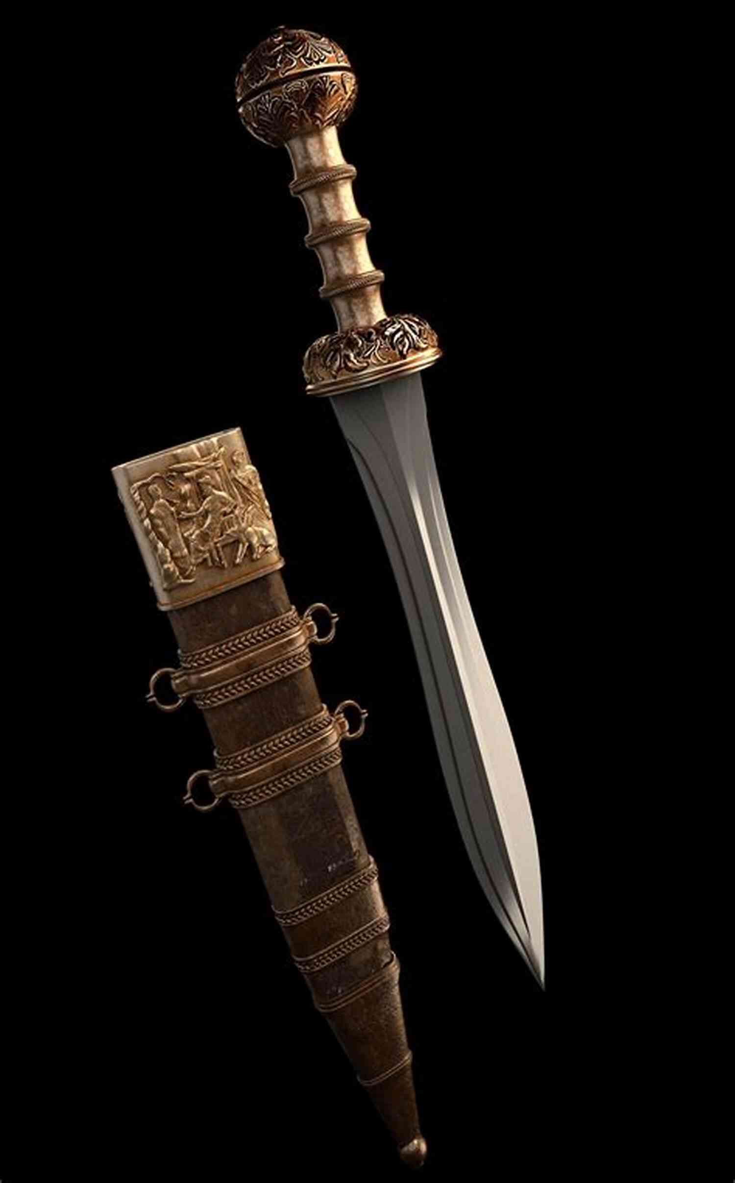 Close Up Of Gladius Magnus Sword Hilt With Intricate Designs Gladius Magnus (Gladius Magnus Volumes 1)