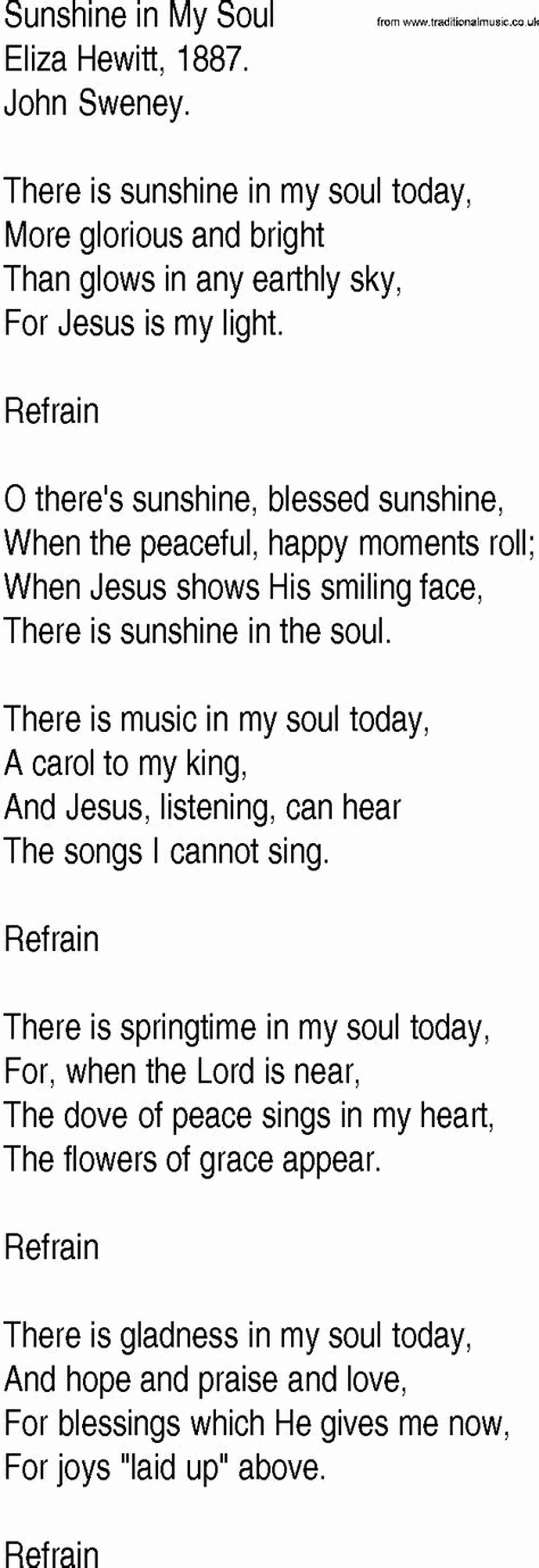 Eliza E. Hewitt There Is Sunshine In My Soul Today Best Loved Poems Of The LDS People