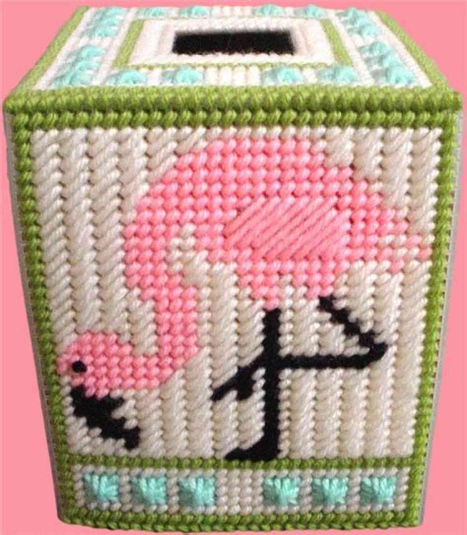 Flamingo Dance Regular Tissue Cover Plastic Canvas Pattern Flamingo Dance Regular Tissue Cover: Plastic Canvas Pattern