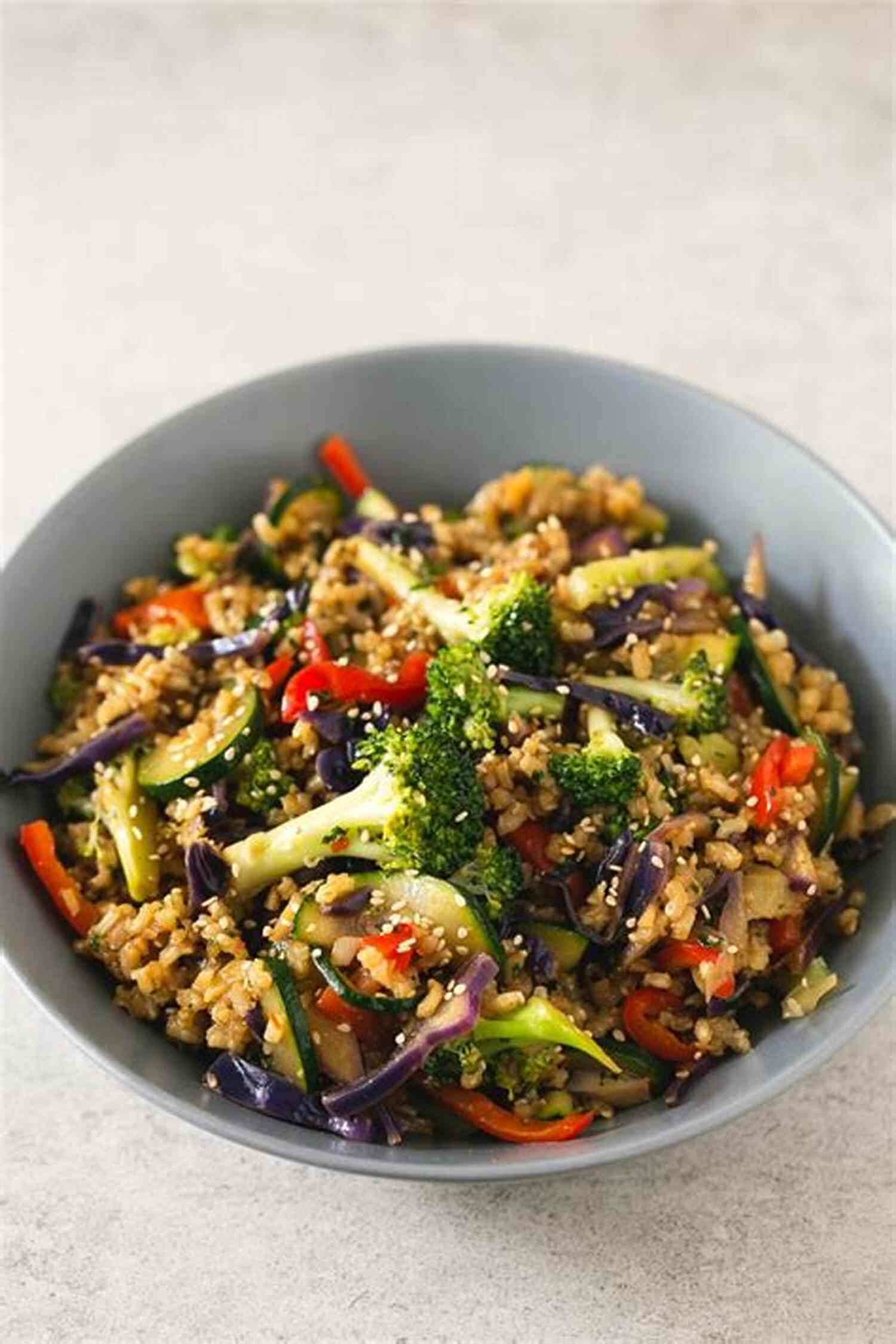 Healthy Vegetable Stir Fry With Brown Rice Adrenal Fatigue Cookbook: 20 Detailed Food Recipes For Adrenal Fatigue