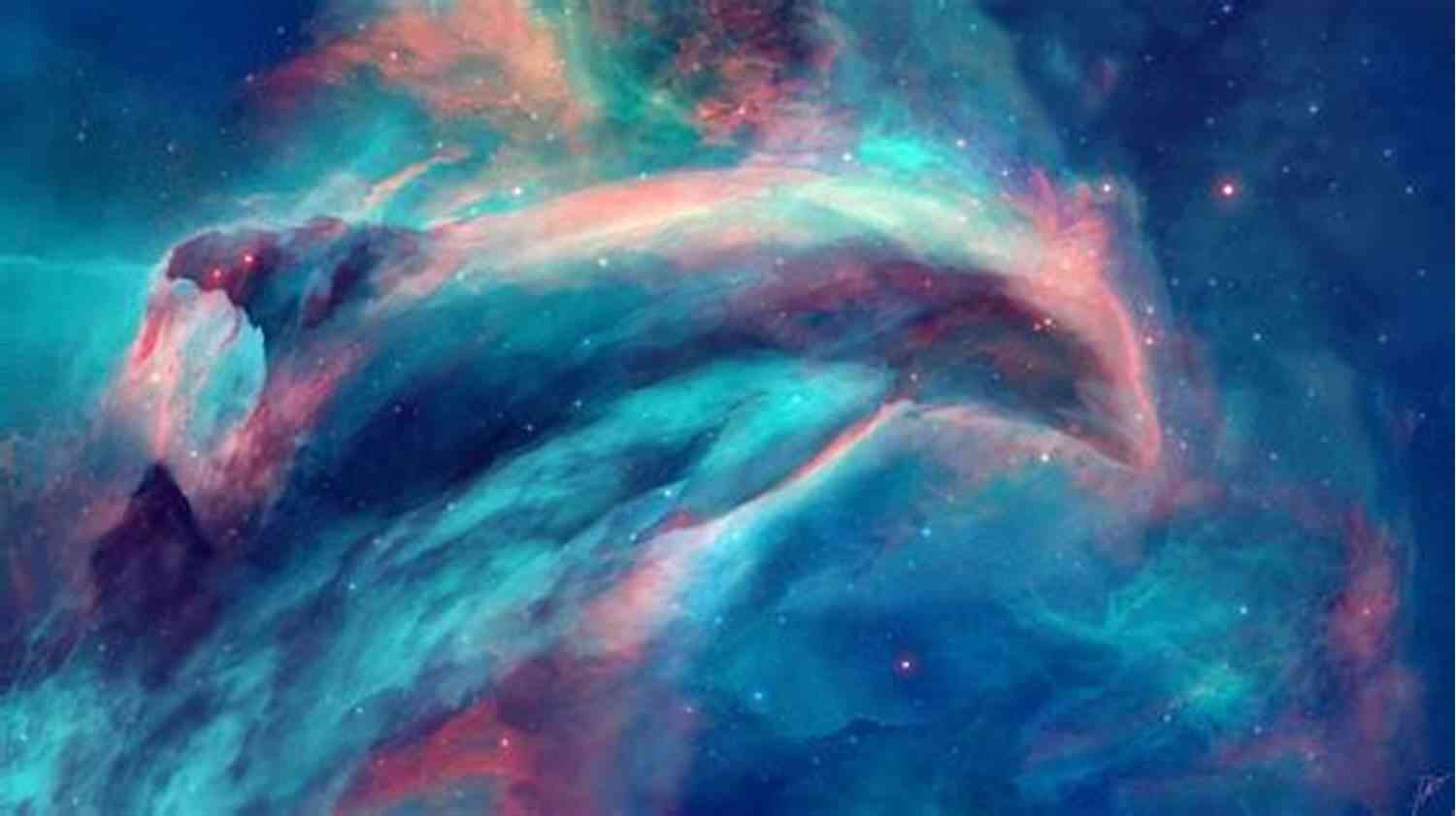 Startide Rising Book Cover: A Dolphin Leaping Through Nebulas Startide Rising (The Uplift Saga 2)