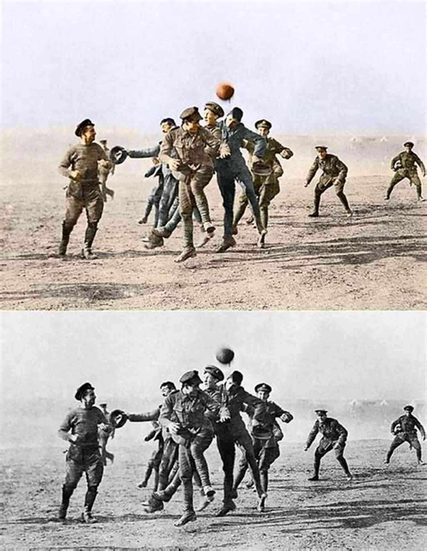 The Christmas Truce Of 1914 Soldiers Celebrating And Playing Football Peace On Earth: The Christmas Truce Of 1914