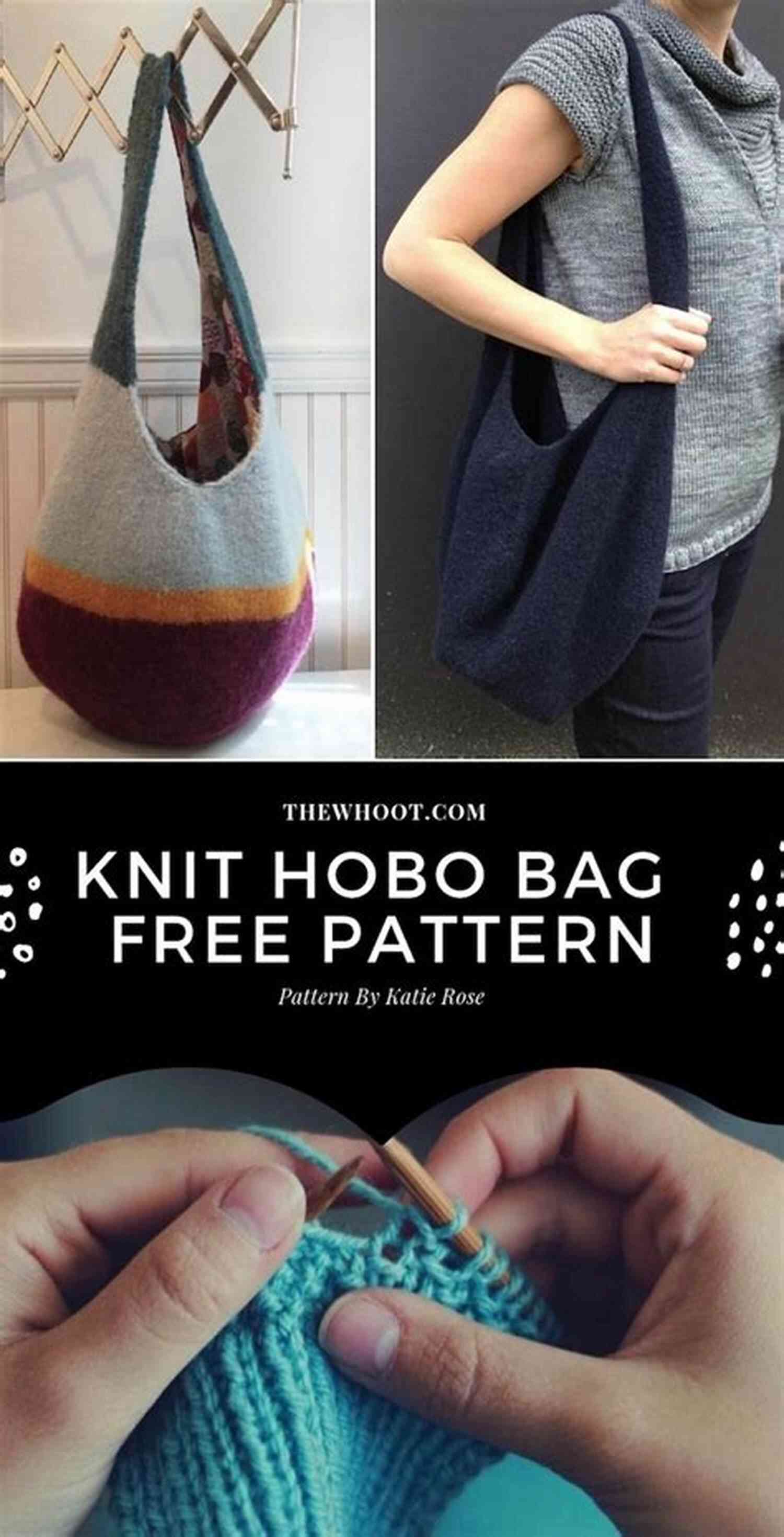 Hobo Bag Knitting Pattern Hobo Bag Knitting Pattern (Knitted Bags)