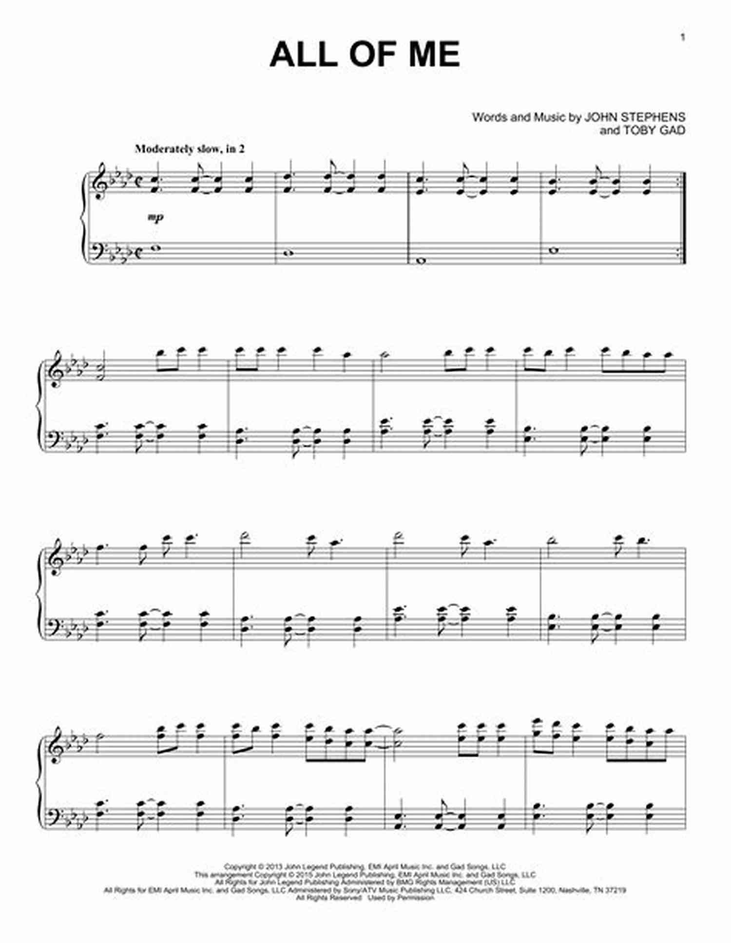John Legend All Of Me Piano Solo A Perfect 10 1: 10 Piano Solos In 10 Styles For Elementary To Late Elementary Pianists (Piano)
