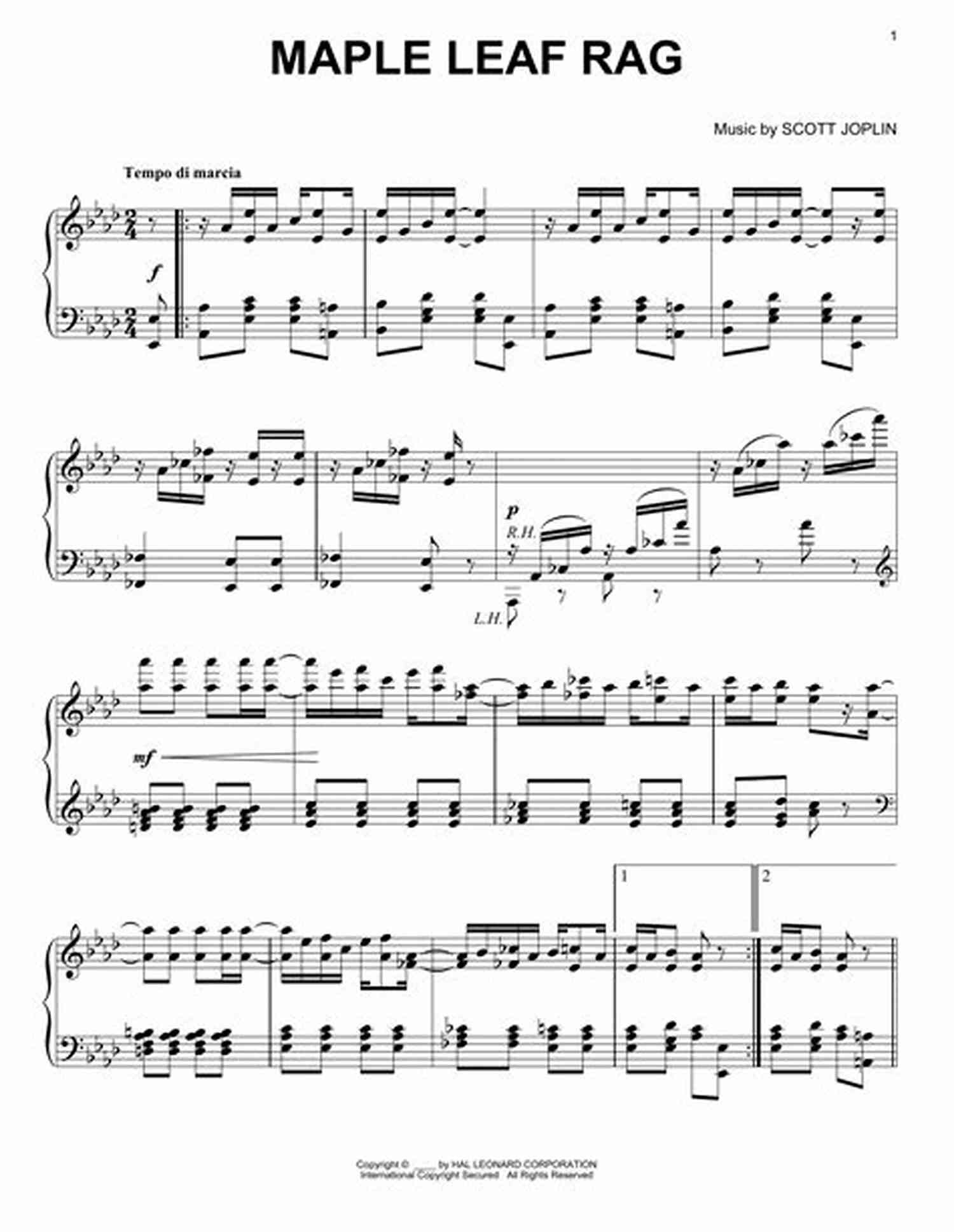 Joplin Maple Leaf Rag Piano Solo A Perfect 10 1: 10 Piano Solos In 10 Styles For Elementary To Late Elementary Pianists (Piano)
