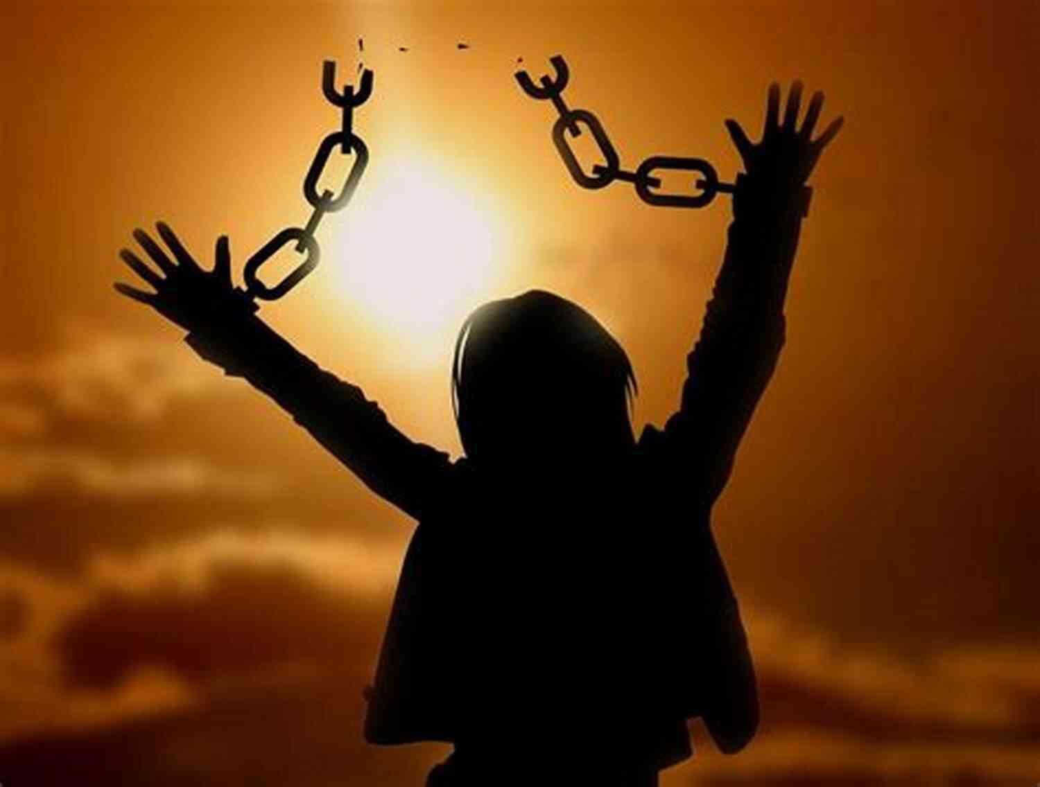 Woman Breaking Free From Chains, Symbolizing Hope And Freedom Hopeful Thinking: Conceptualizing A Future Beyond Domestic Abuse